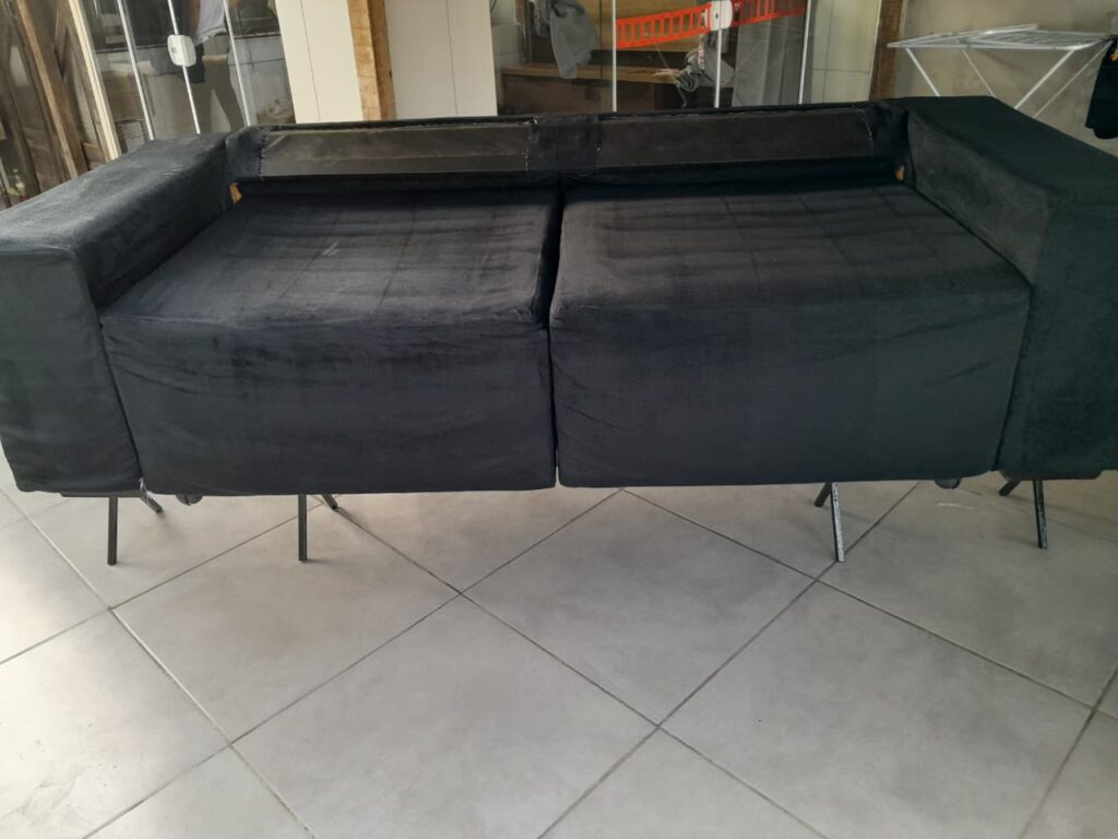 Sofá Reclinável após limpeza